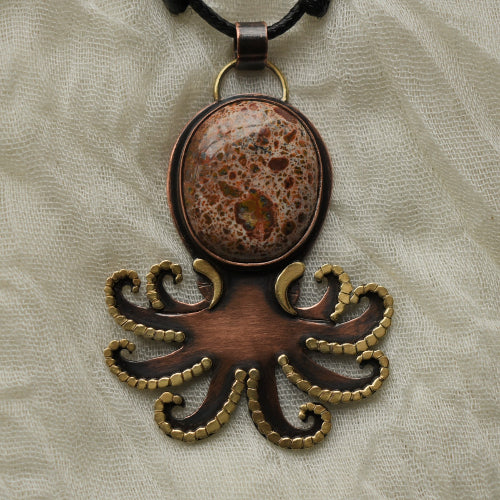 Unique gemstone copper pendant necklaces for the earthy spirit.