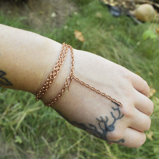 Real Copper Chain Necklace, Adjustable, Coated