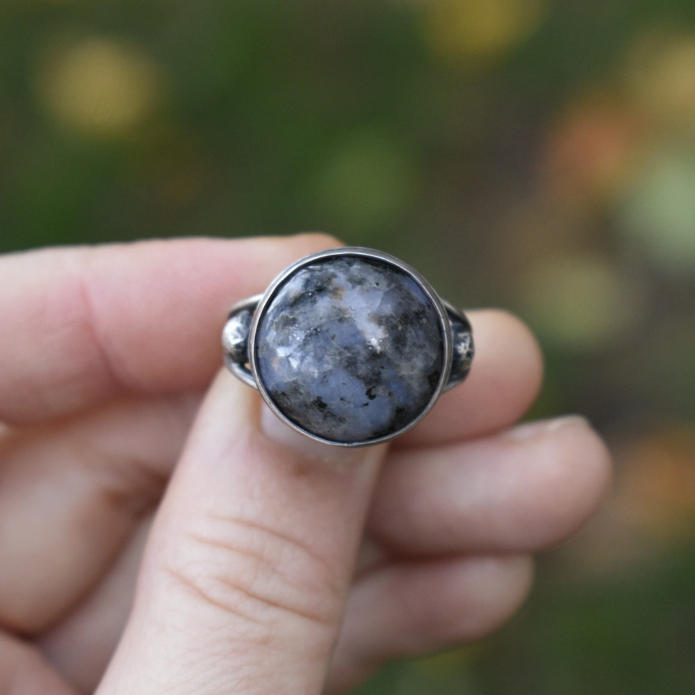 Sterling Silver Moonstone Ring, US Size 6.75