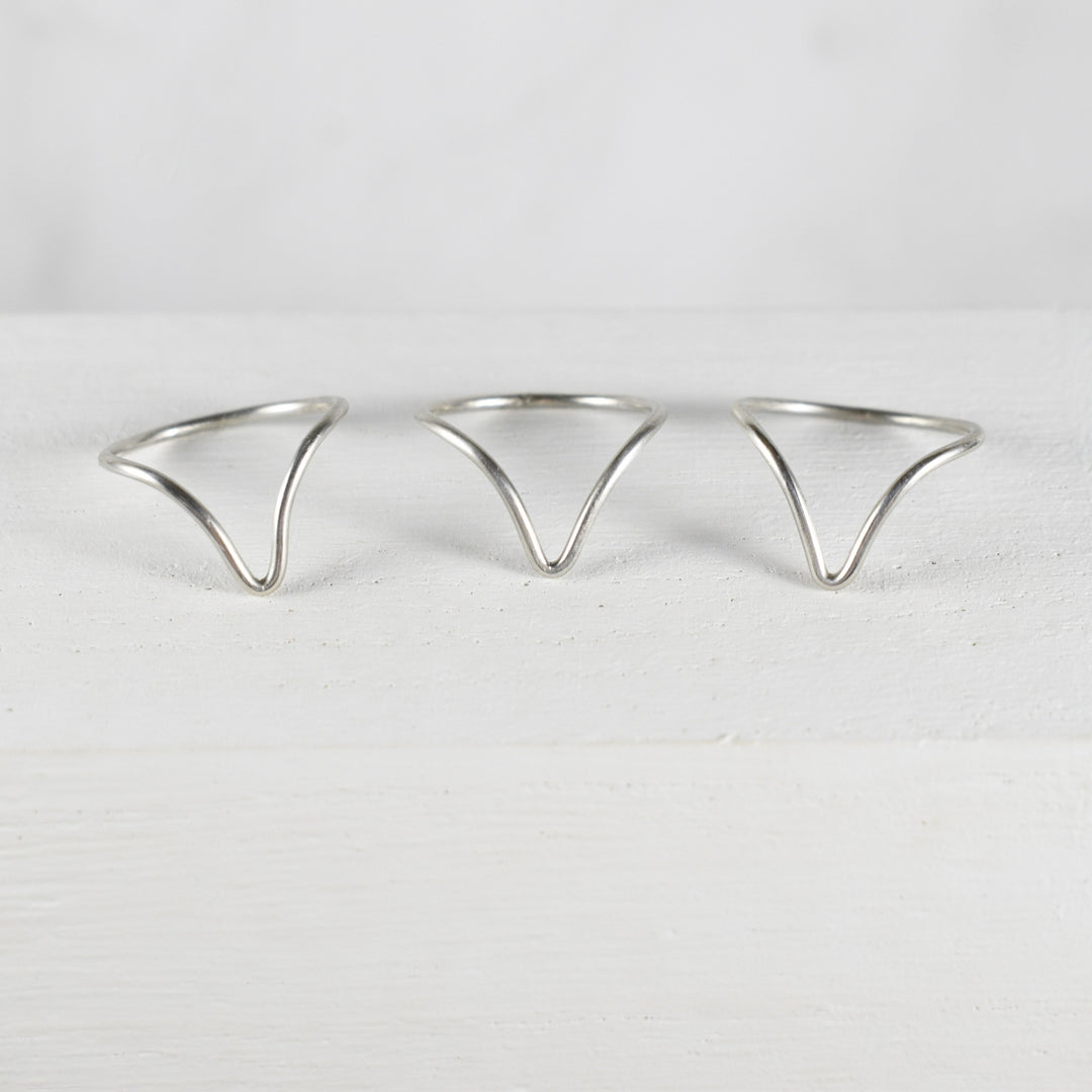 Chevron Ring in Sterling silver