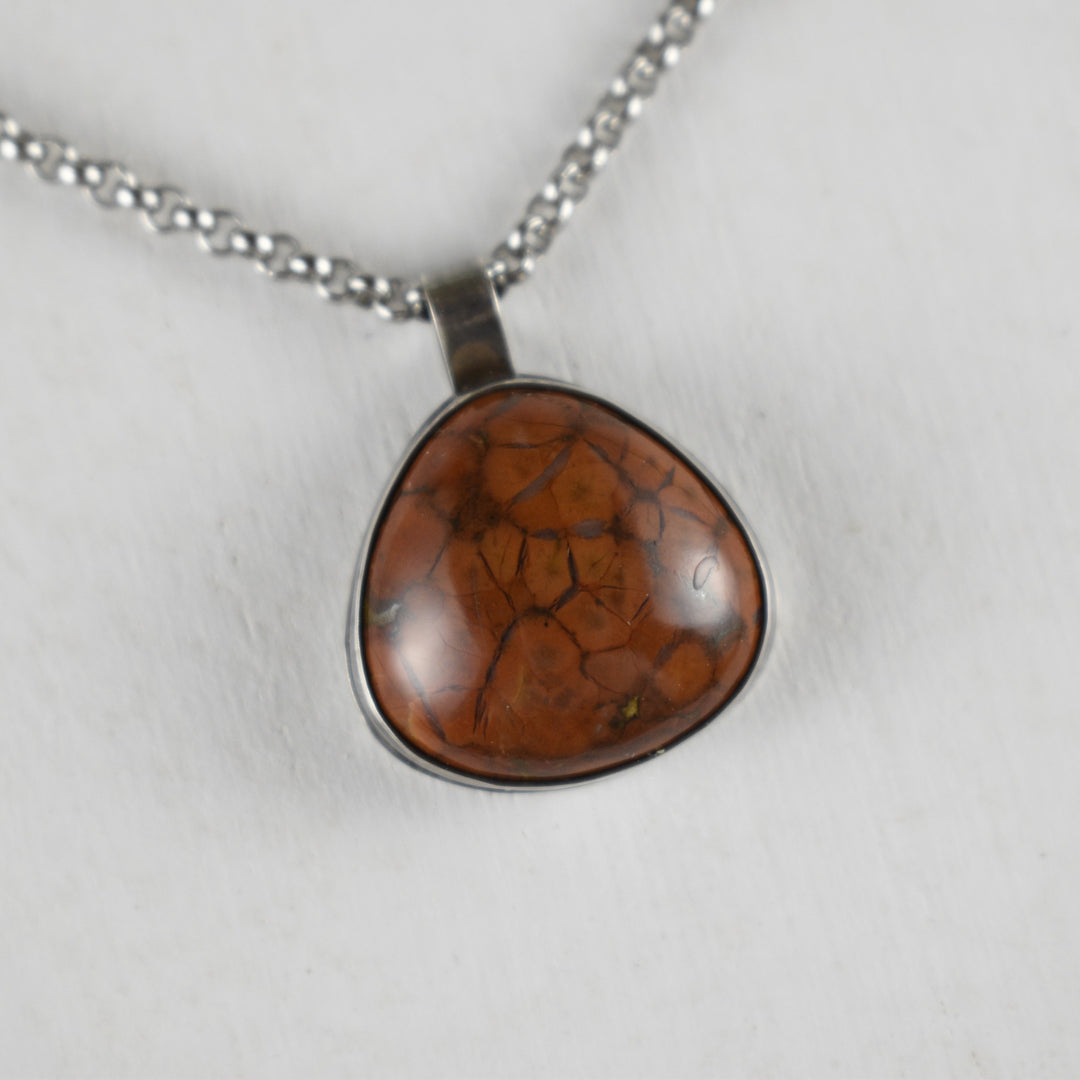 mens Poppy Jasper necklace