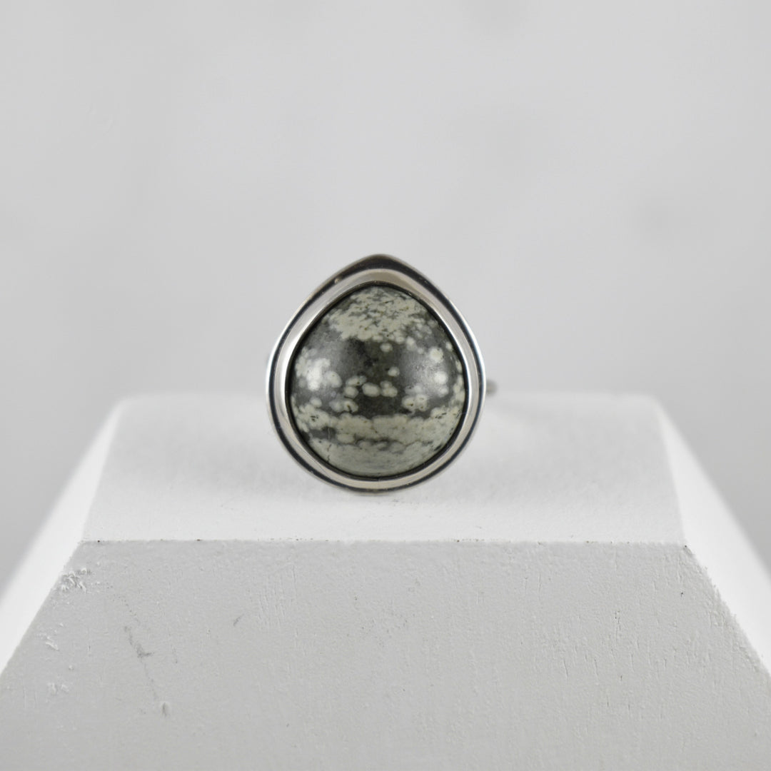Ocean Jasper and Sterling silver ring for women