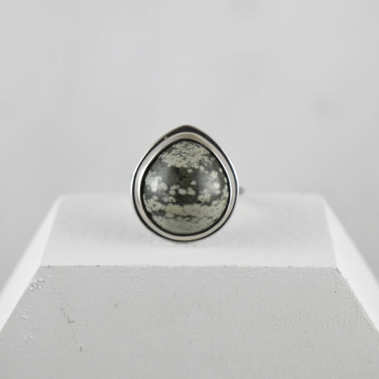Ocean Jasper and Sterling silver ring for women