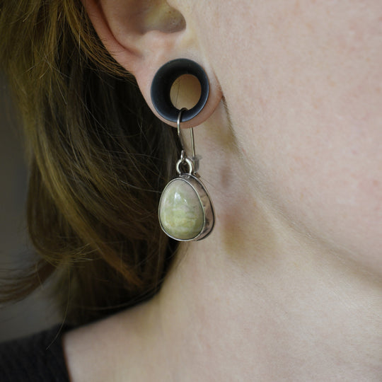 Unakite Earrings in Sterling Silver - Hypoallergenic