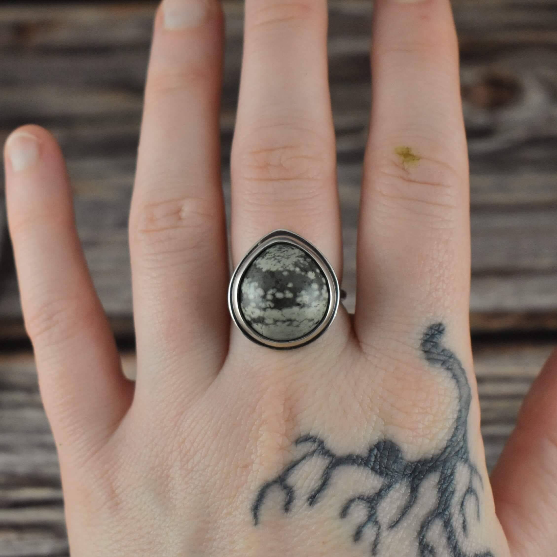 Natural Gemstone Rings in Sterling Silver