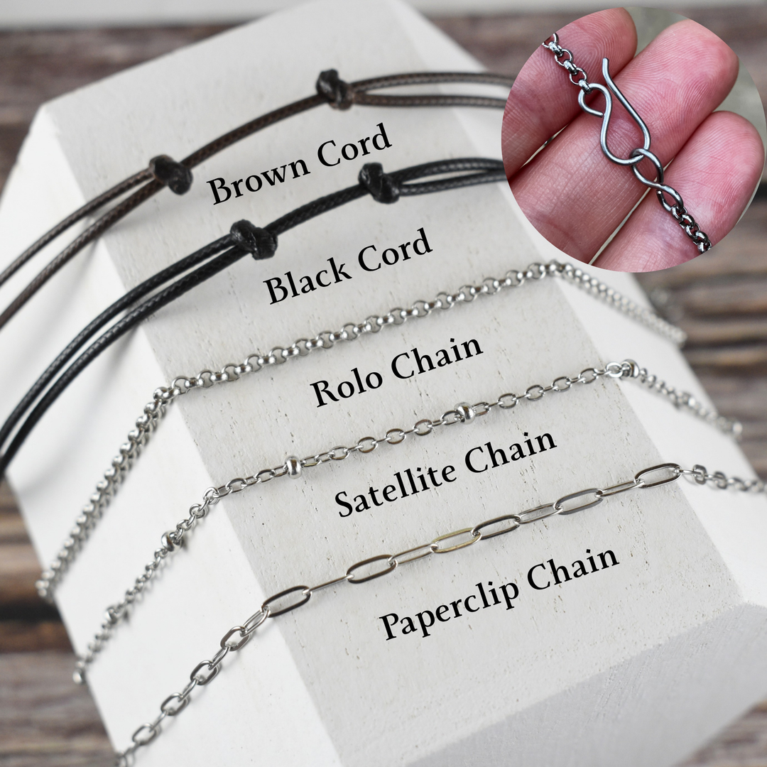 Banded Agate Pendant - Wire Wrapped in Sterling Silver with Custom Chain