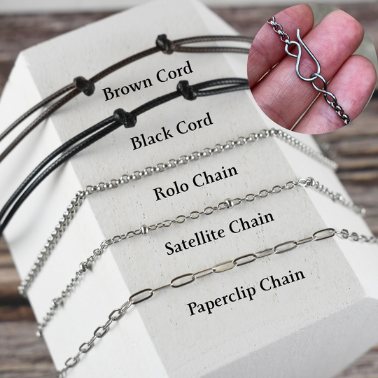 Banded Agate Pendant - Wire Wrapped in Sterling Silver with Custom Chain