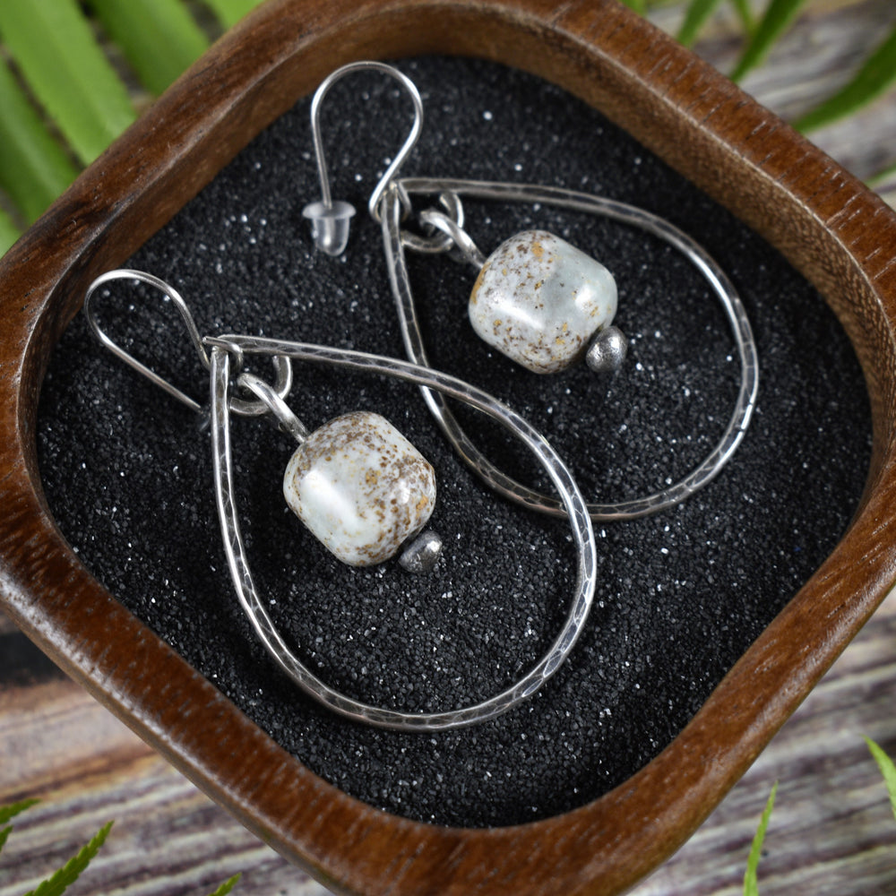 Blue Jasper Sterling Silver Earrings