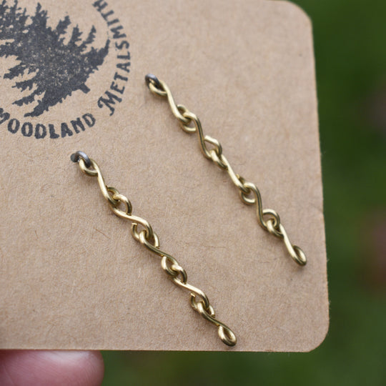 Brass Stud Earrings, Hypoallergenic