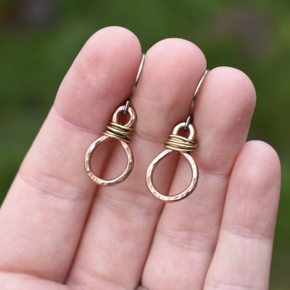 Mixed Metal Earrings, Small, Hypoallergenic