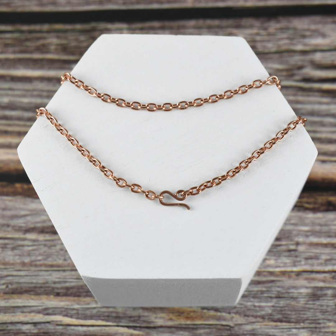 Real Copper Chain Necklace - Adjustable up to 22 Inches