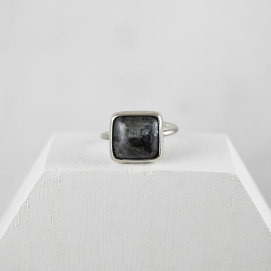 Larvikite Ring in Sterling Silver - Adjustable