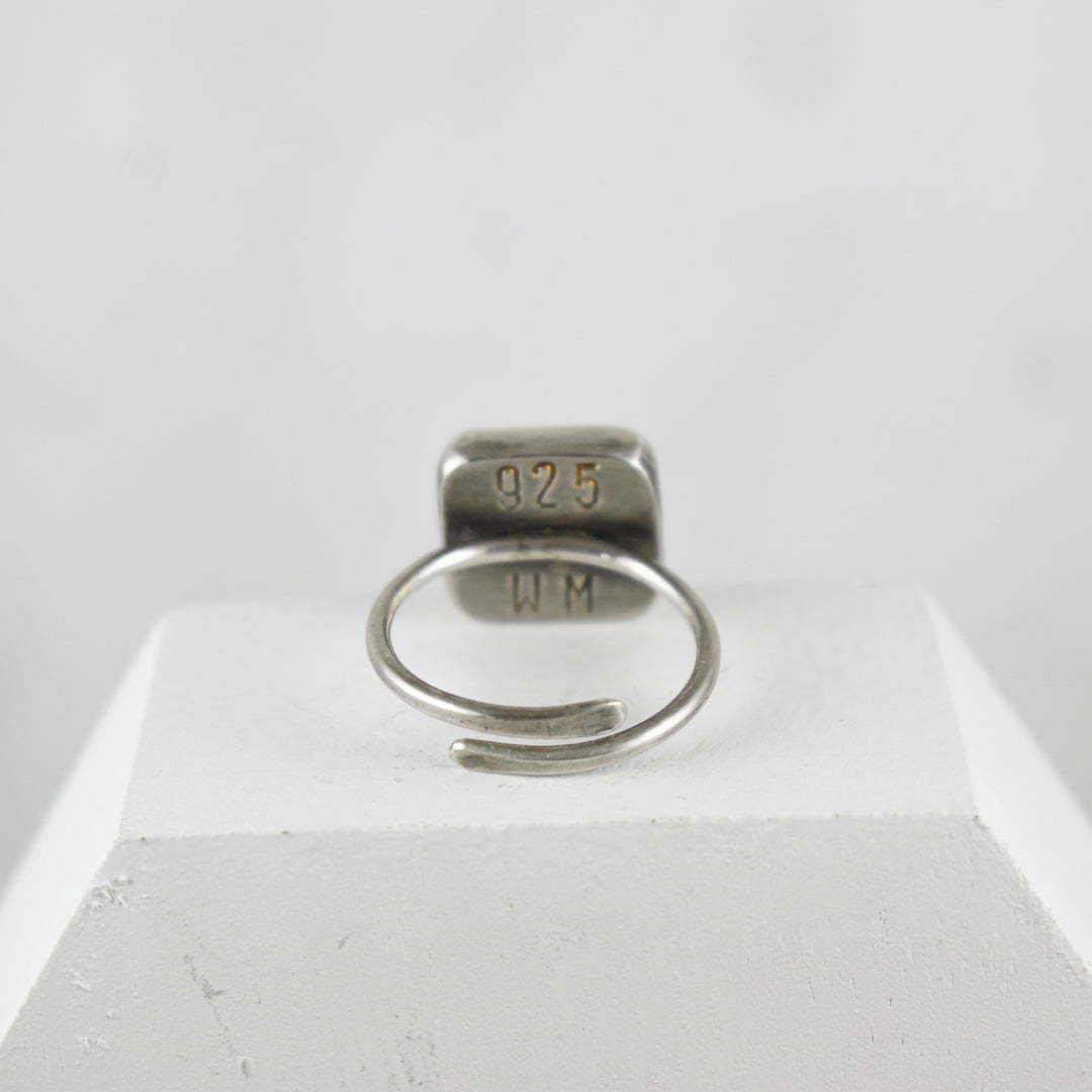 Larvikite Ring in Sterling Silver - Adjustable