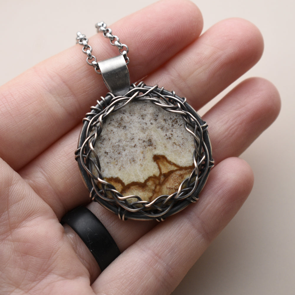Picture Jasper Pendant in Sterling Silver