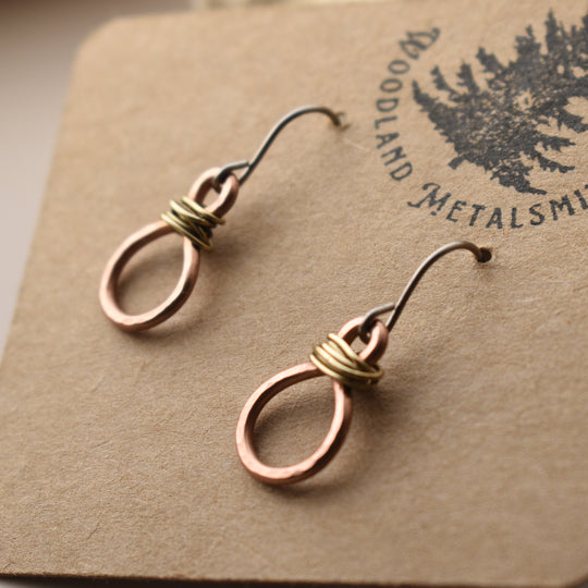 Mixed Metal Earrings, Small, Hypoallergenic