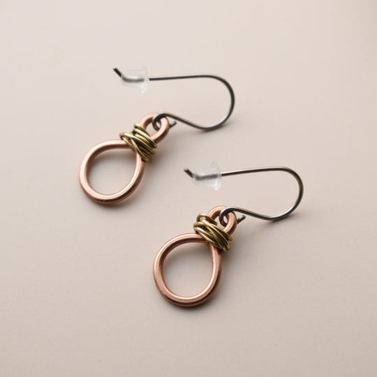 Mixed Metal Earrings, Small, Hypoallergenic