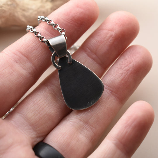 Pink Agate Necklace in Sterling Silver