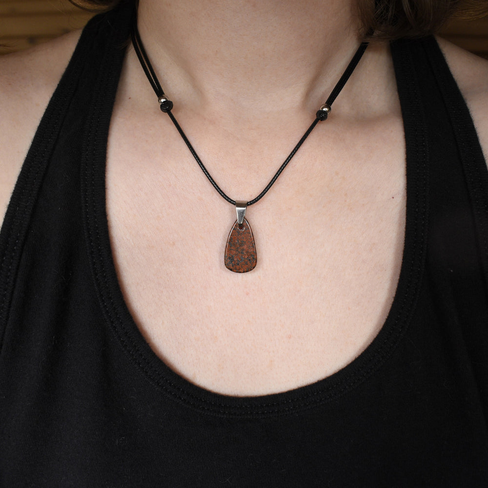 Washington Poppy Jasper Pendant Necklace