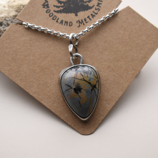 Porcelain Jasper Necklace in Sterling Silver