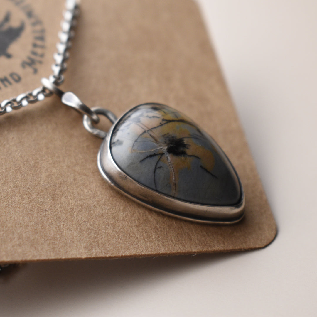 Porcelain Jasper Necklace in Sterling Silver