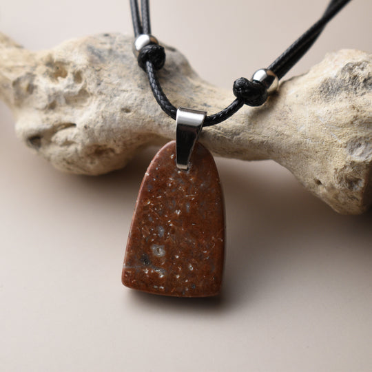 Orange Jasper Pendant Necklace