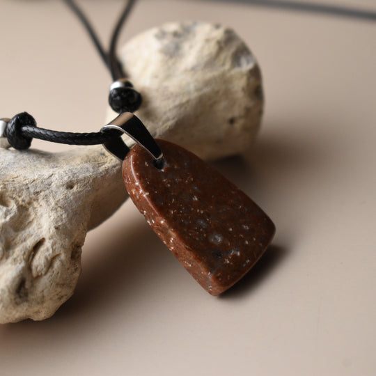 Orange Jasper Pendant Necklace
