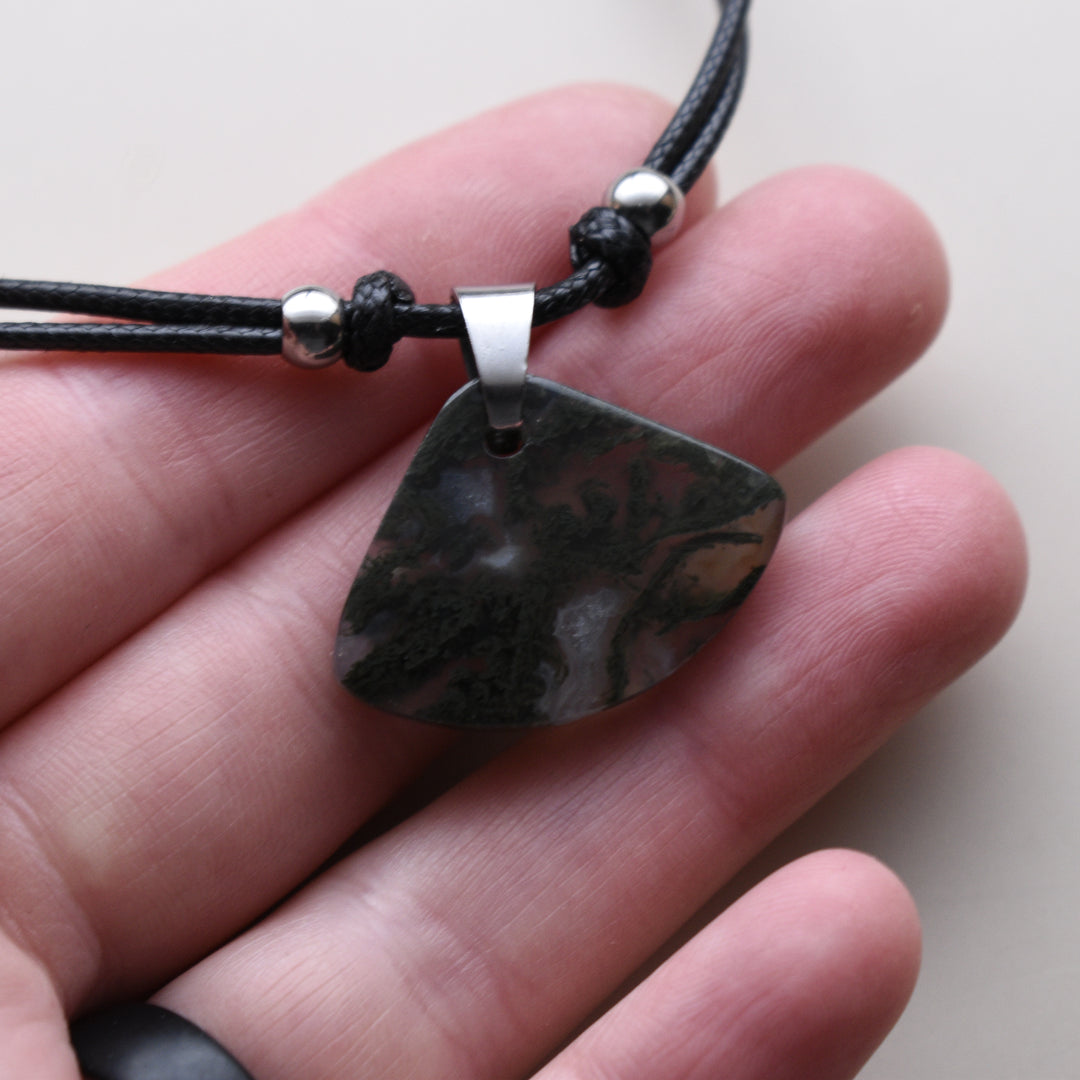 Oregon Moss Agate Pendant Necklaces