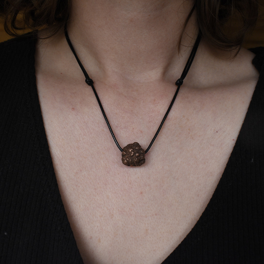 Pure Copper Nodule Necklace with Adjustable Cord