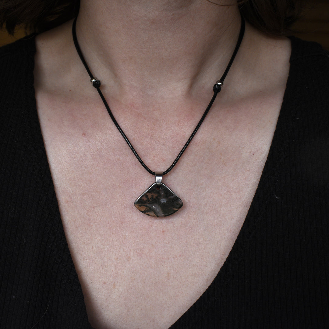 Oregon Moss Agate Pendant Necklaces