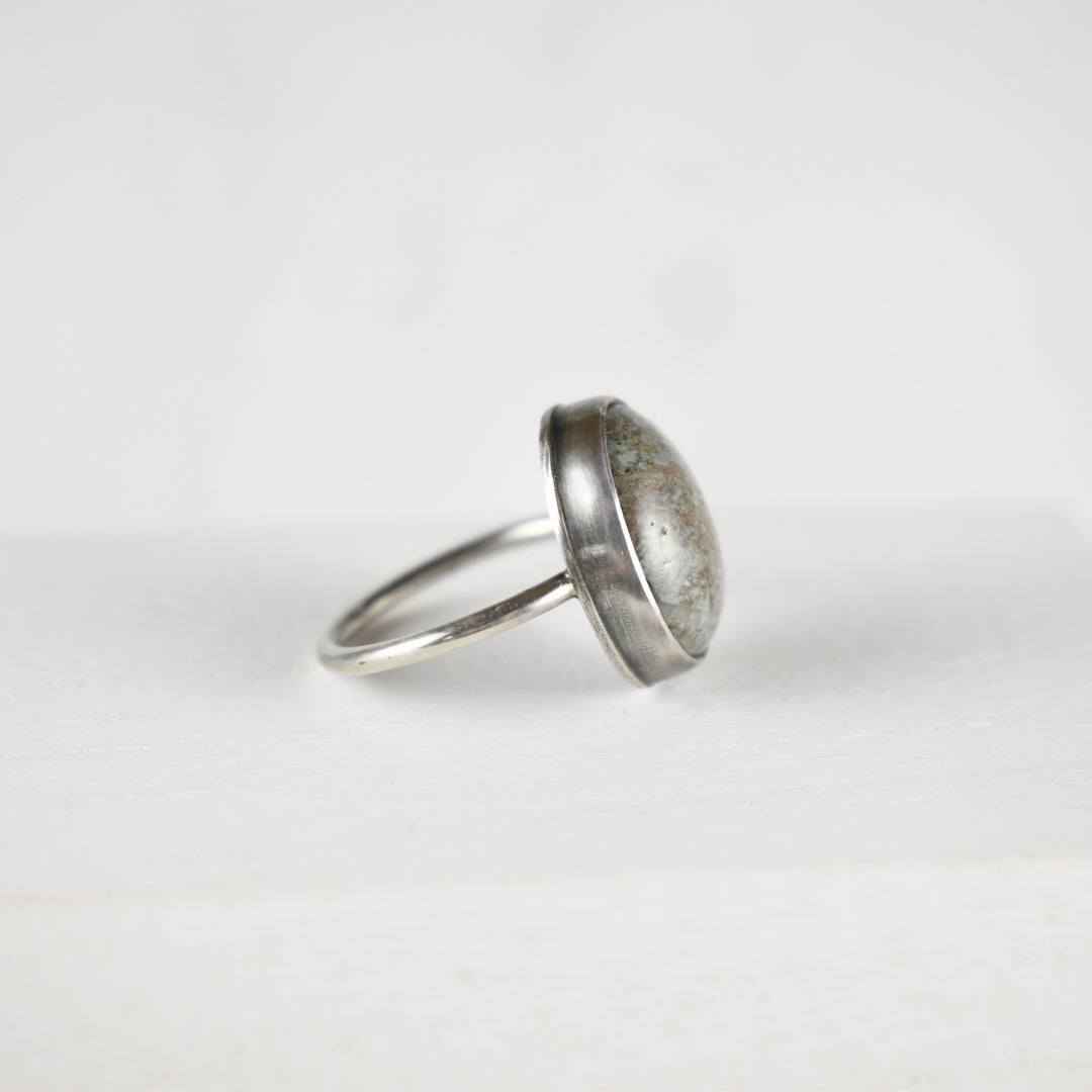 Blue Stone Ring in Sterling Silver 6.5