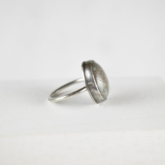 Blue Stone Ring in Sterling Silver 6.5