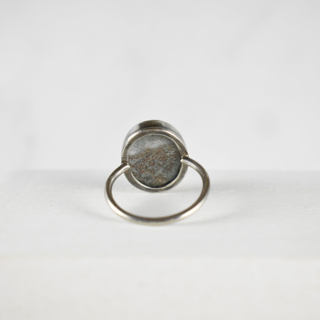 Blue Stone Ring in Sterling Silver 6.5