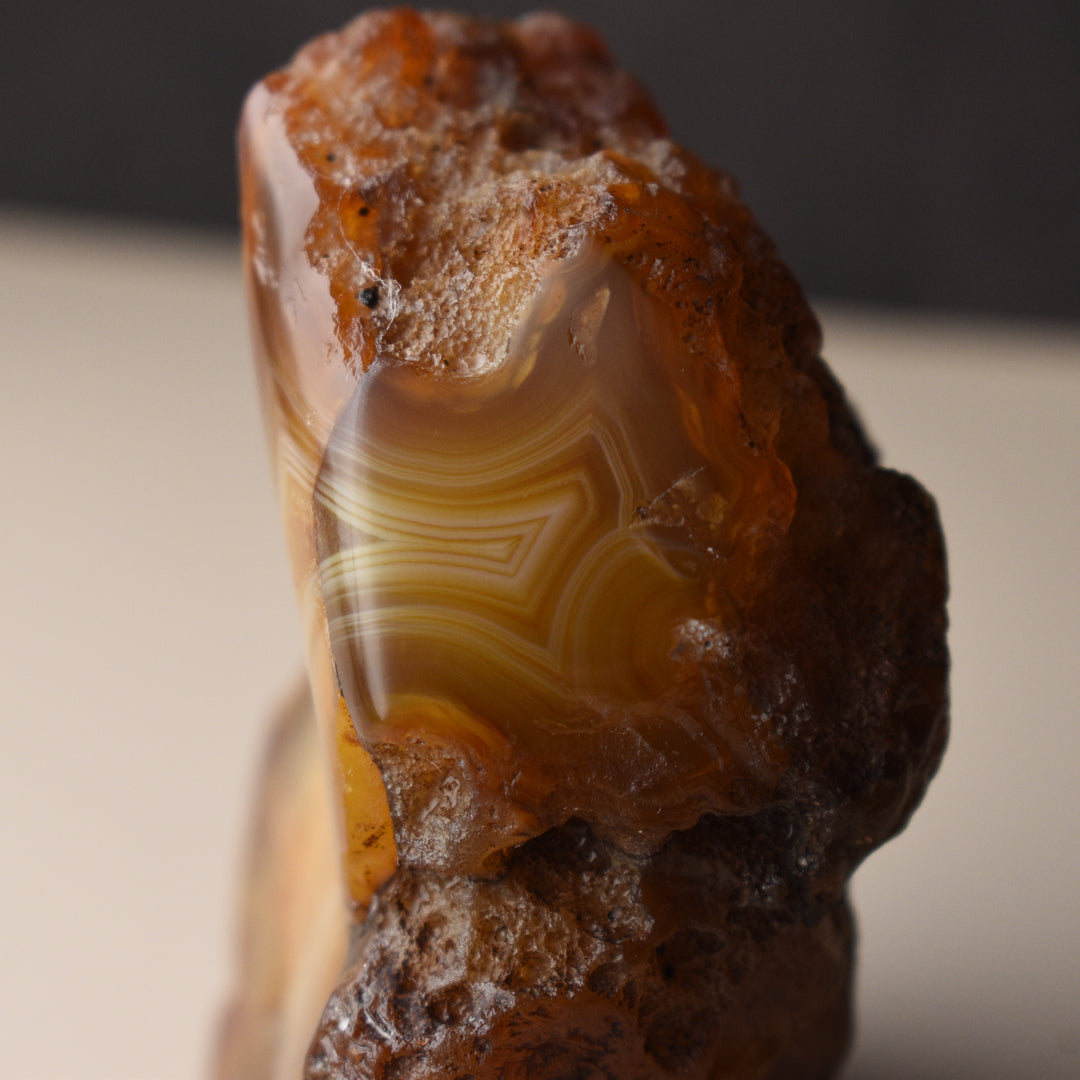 Washington Carnelian Agate Specimen, 3 inches tall