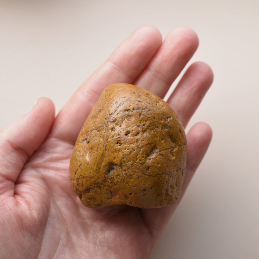 Rough Yellow Jasper, Lapidary, Carving, 2 Inches Tall