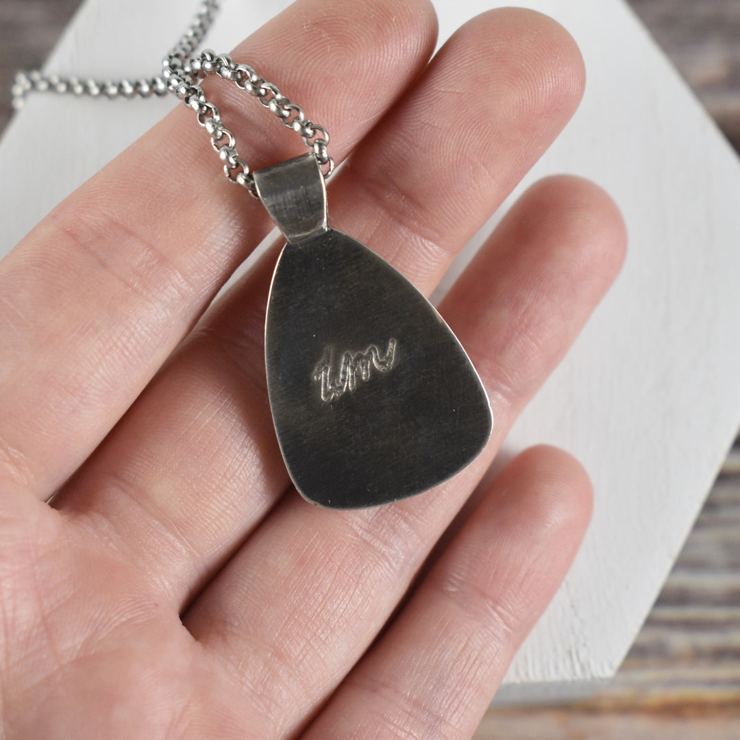 Large Opal Pendant in Sterling Silver with Custom Chain