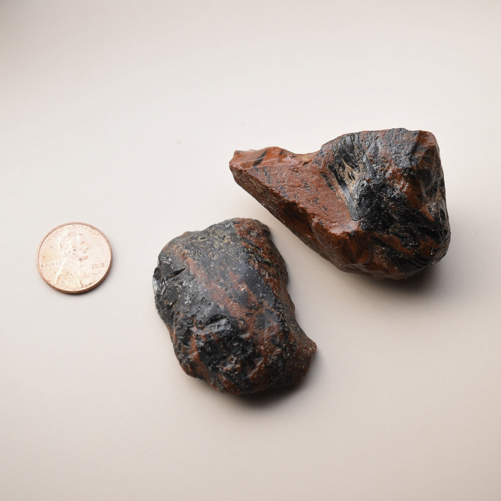 Mahogany Obsidian Chunks, 2 Pieces