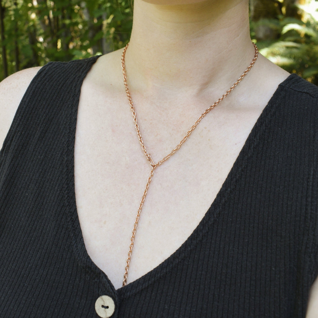 Real Copper Chain Necklace - Adjustable and Coated