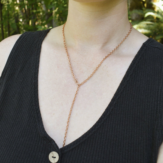 Real Copper Chain Necklace - Adjustable and Coated