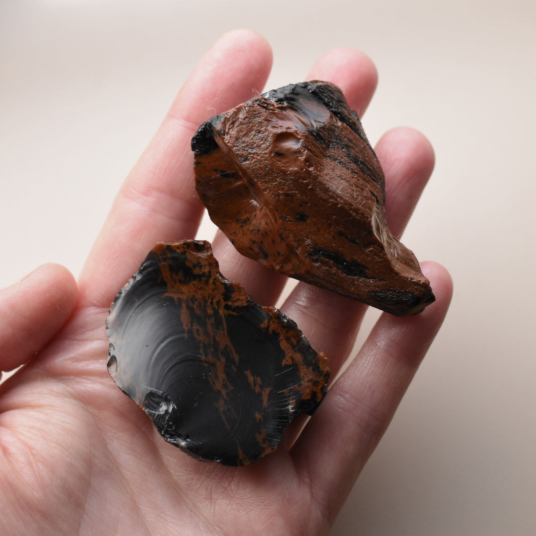 Mahogany Obsidian Chunks, 2 Pieces