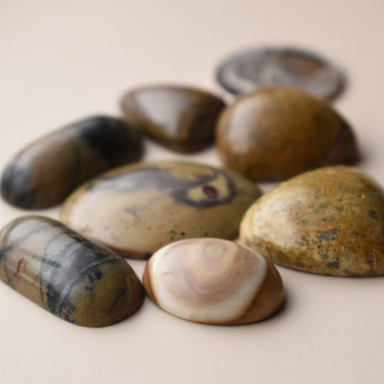 Yellow Stone Cabochons Lot