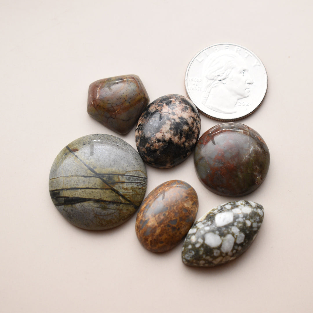 Gemstone Cabochons Mixed Lot