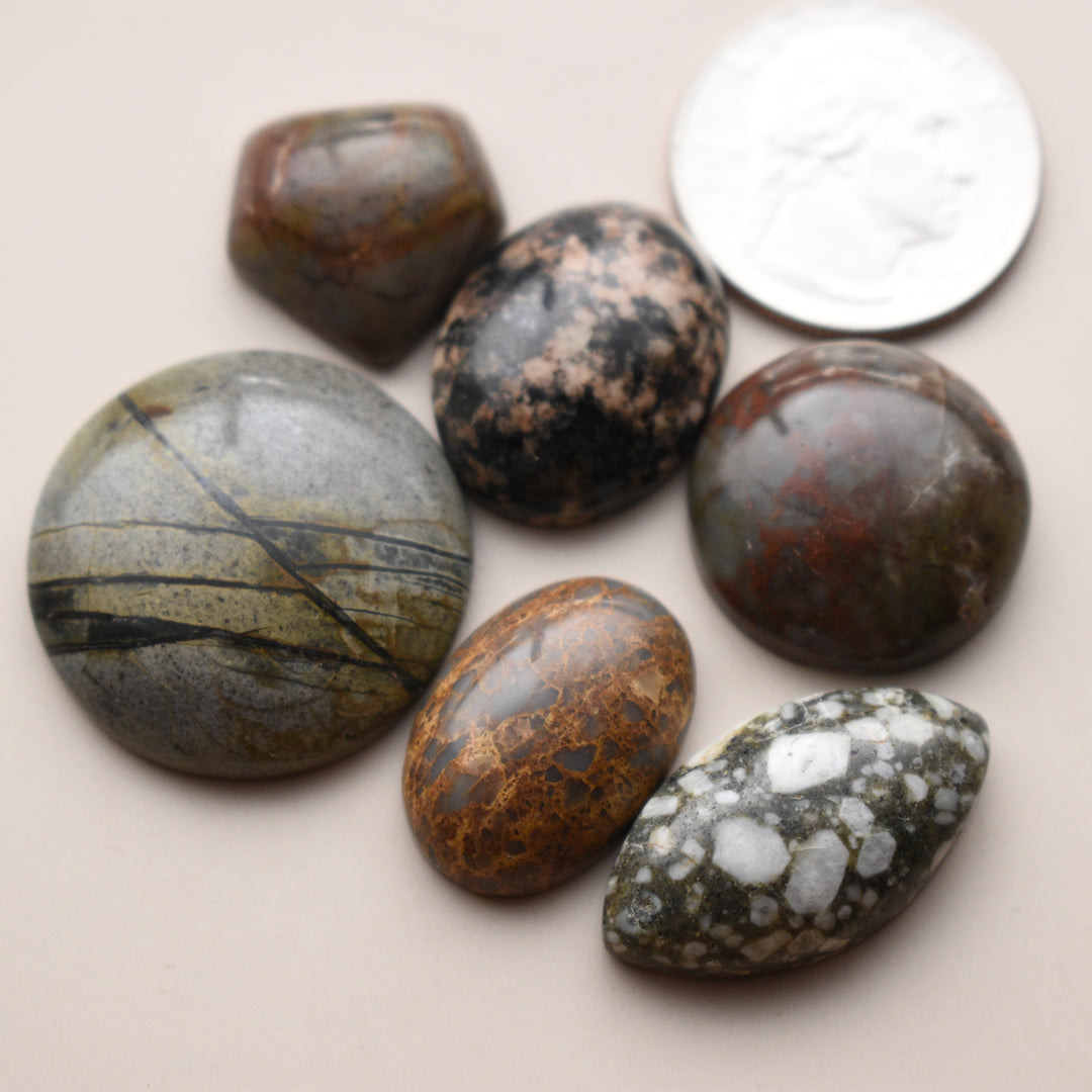 Gemstone Cabochons Mixed Lot