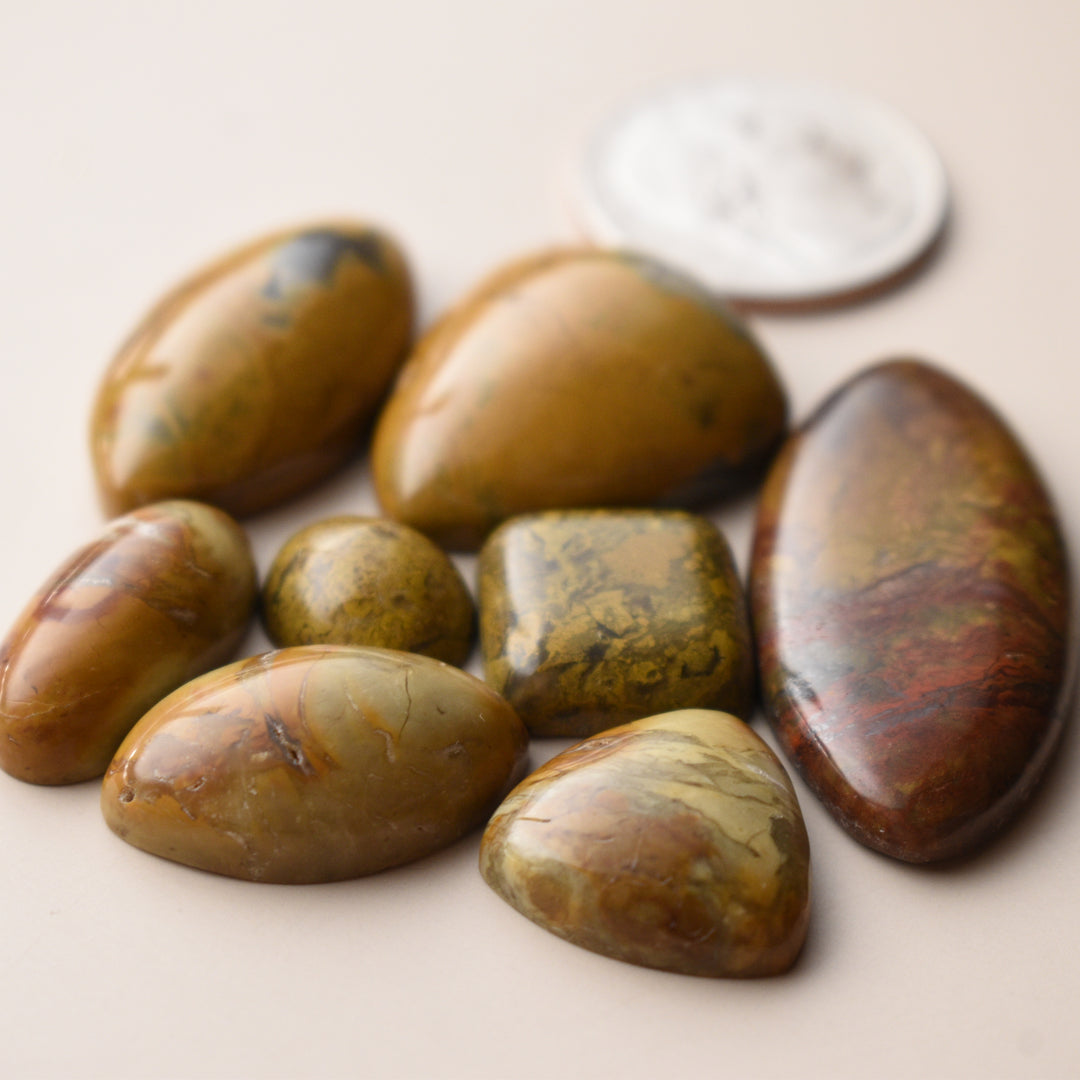 Yellow Jasper Cabochons Lot