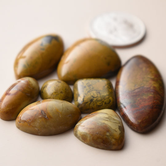 Yellow Jasper Cabochons Lot