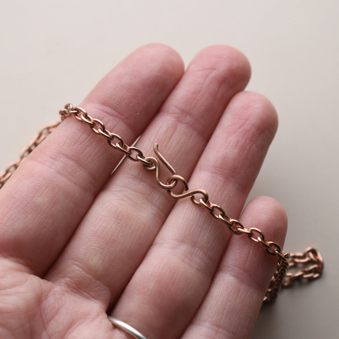 Real Copper Chain Necklace in Your Custom Length