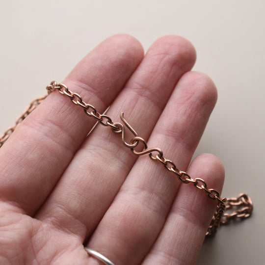 Real Copper Chain Necklace in Your Custom Length