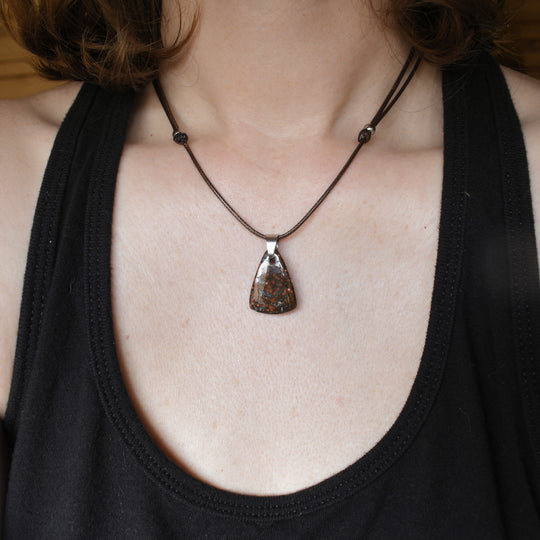 Orbicular Jasper Pendant with Custom Necklace