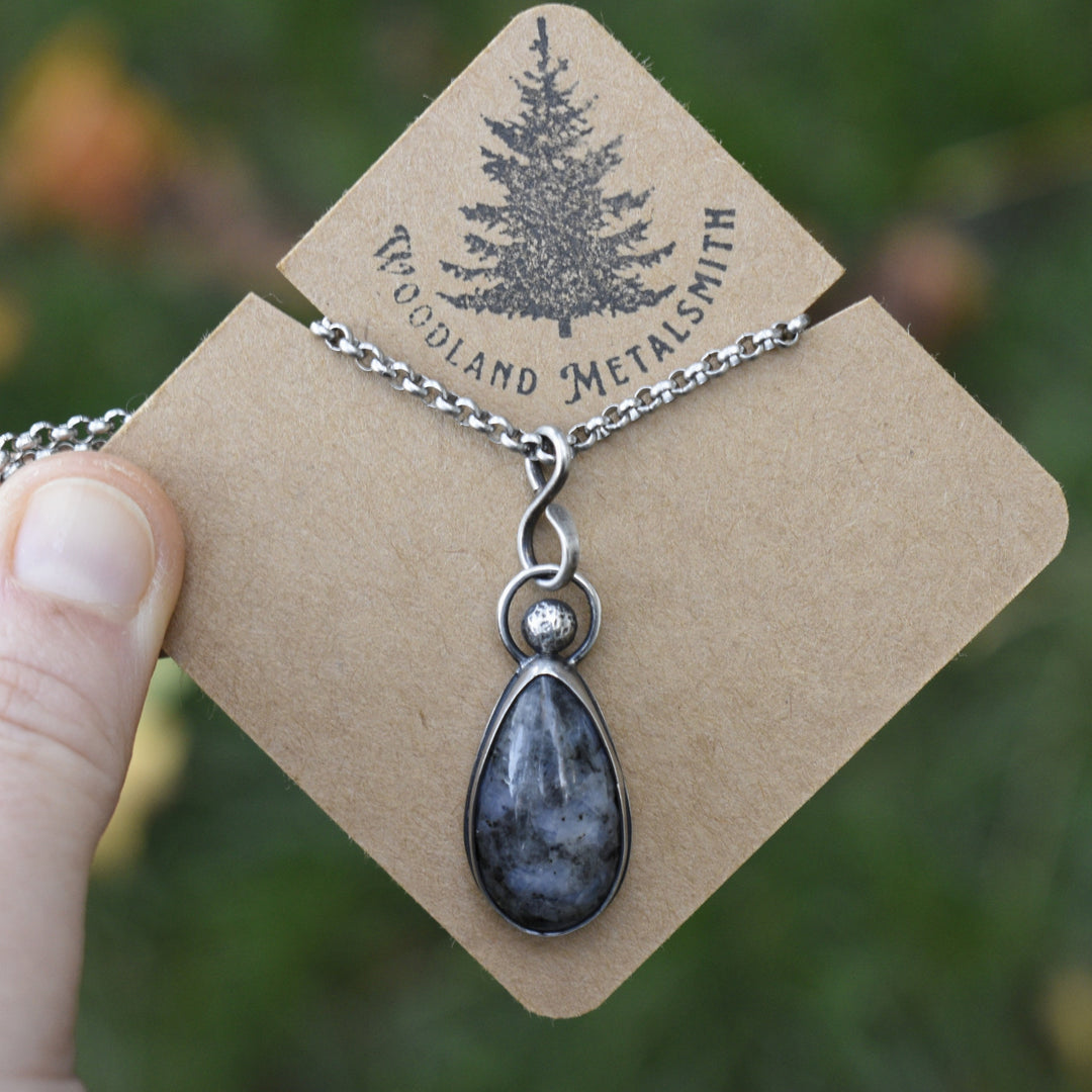 Washington Moonstone Necklace in Sterling Silver with Custom Chain