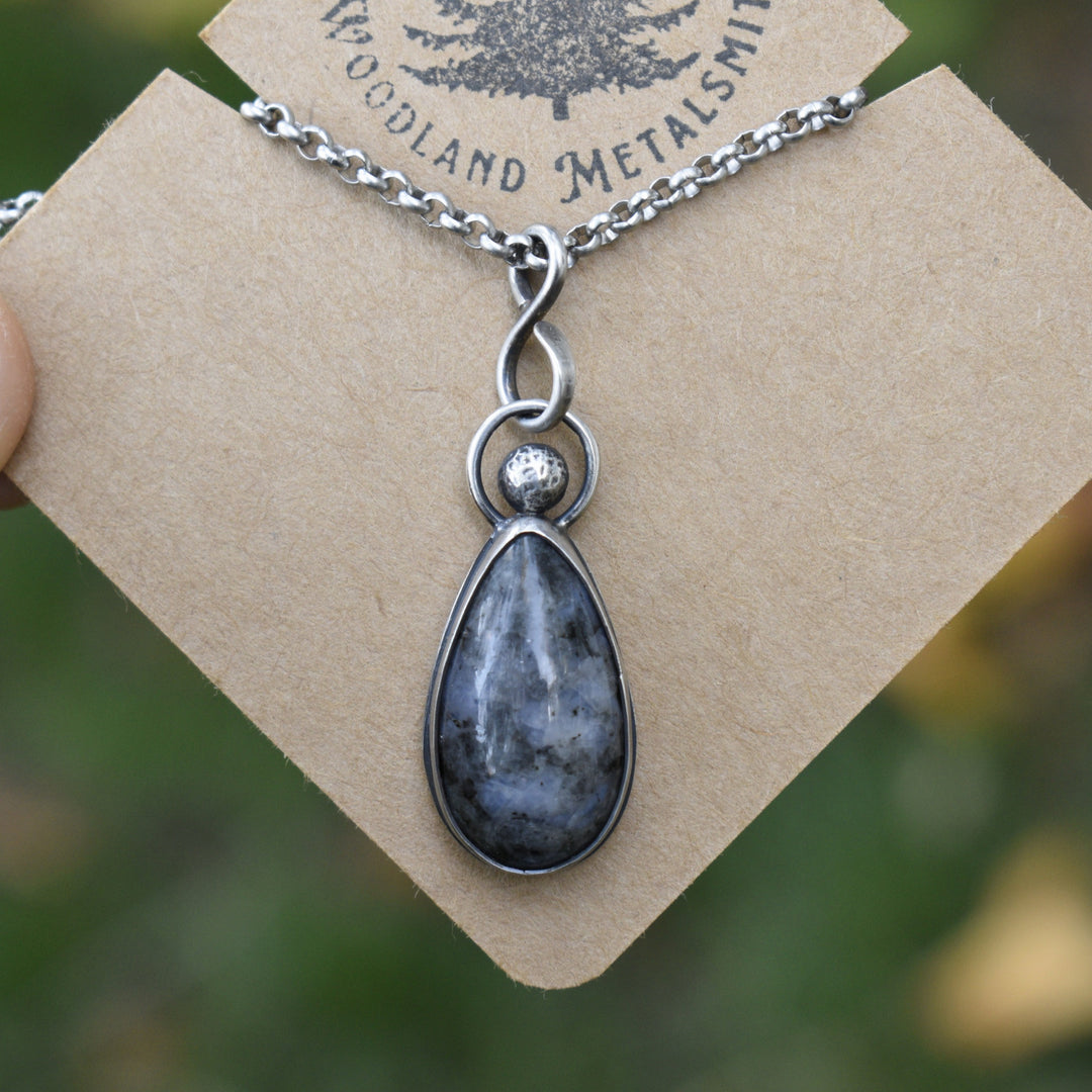 Washington Moonstone Necklace in Sterling Silver with Custom Chain