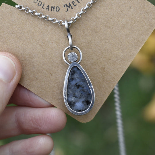 Washington Moonstone Necklace in Sterling Silver with Custom Chain
